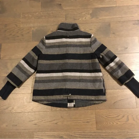 PrAna Women’s Wool Blend Lily Striped Jacket. Sz Medium Coal. Gently Worn - Picture 8 of 16
